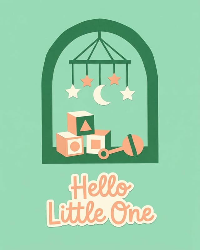 Hello Little One invitation design
