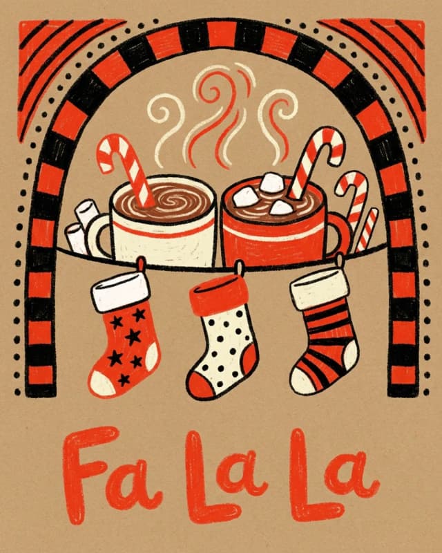 Fa La La invitation design