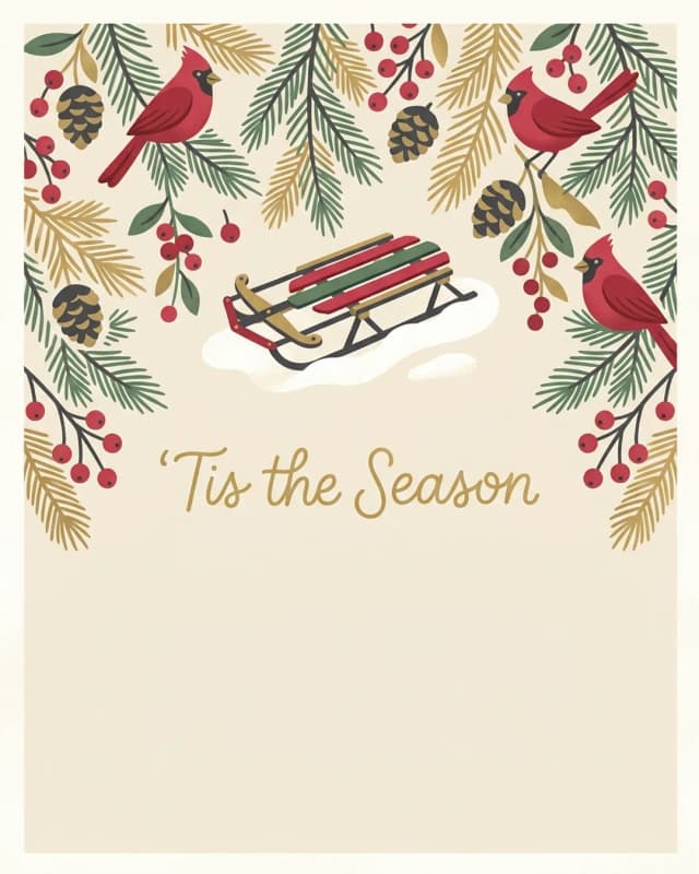 'Tis the Season invitation design