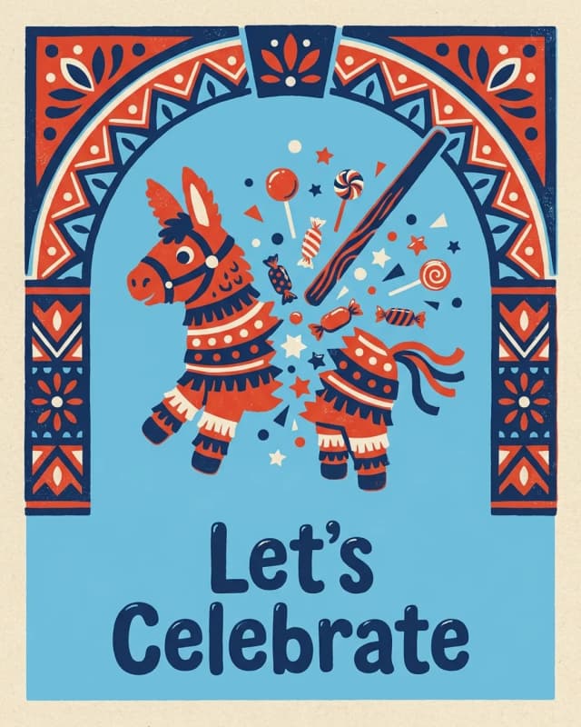 Let's Celebrate invitation design