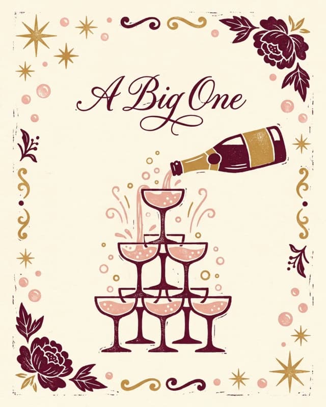 A Big One invitation design