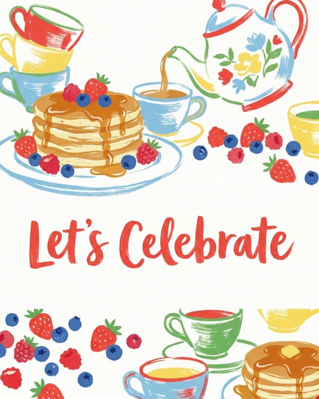 Let's Celebrate invitation design