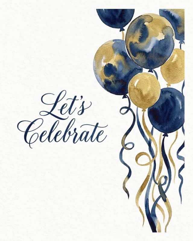 Let's Celebrate invitation design