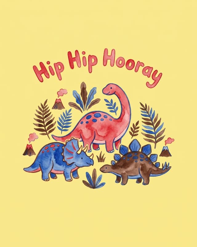 Hip Hip Hooray invitation design
