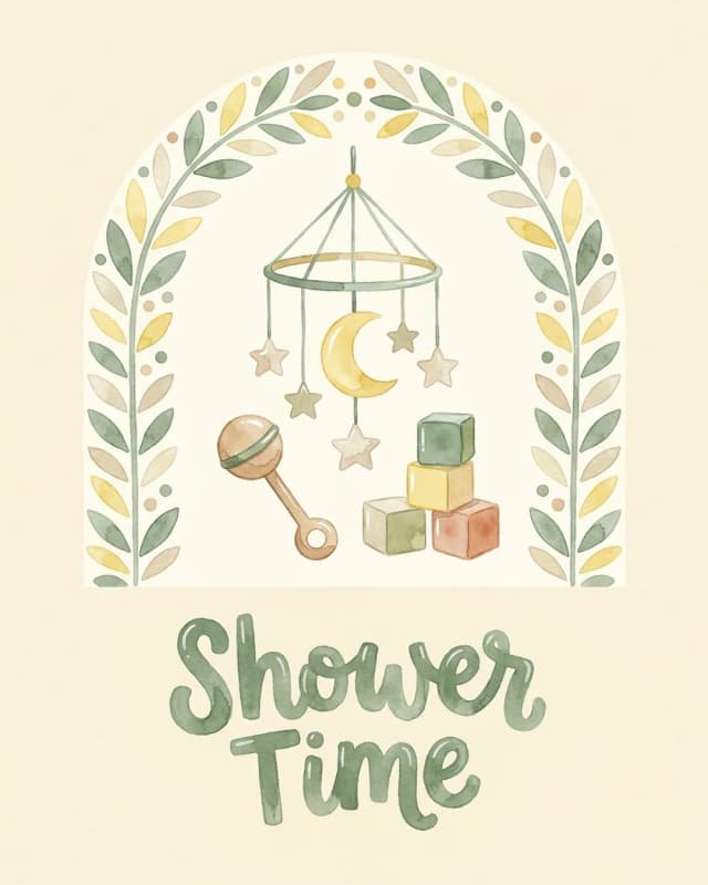 Shower Time invitation design