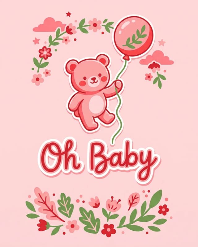 Oh Baby invitation design