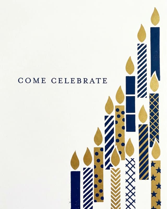 Come Celebrate invitation design