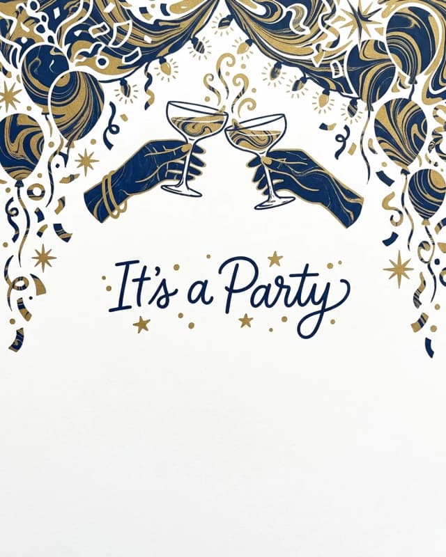It's a Party invitation design