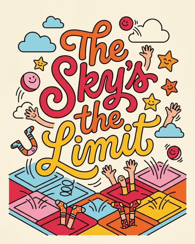 The Sky's the Limit invitation design