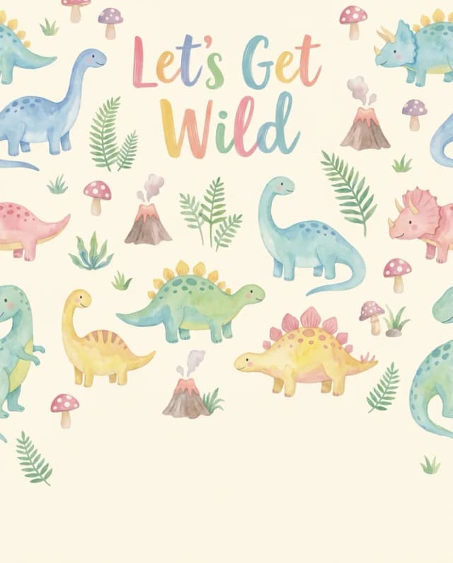 Let's Get Wild invitation design