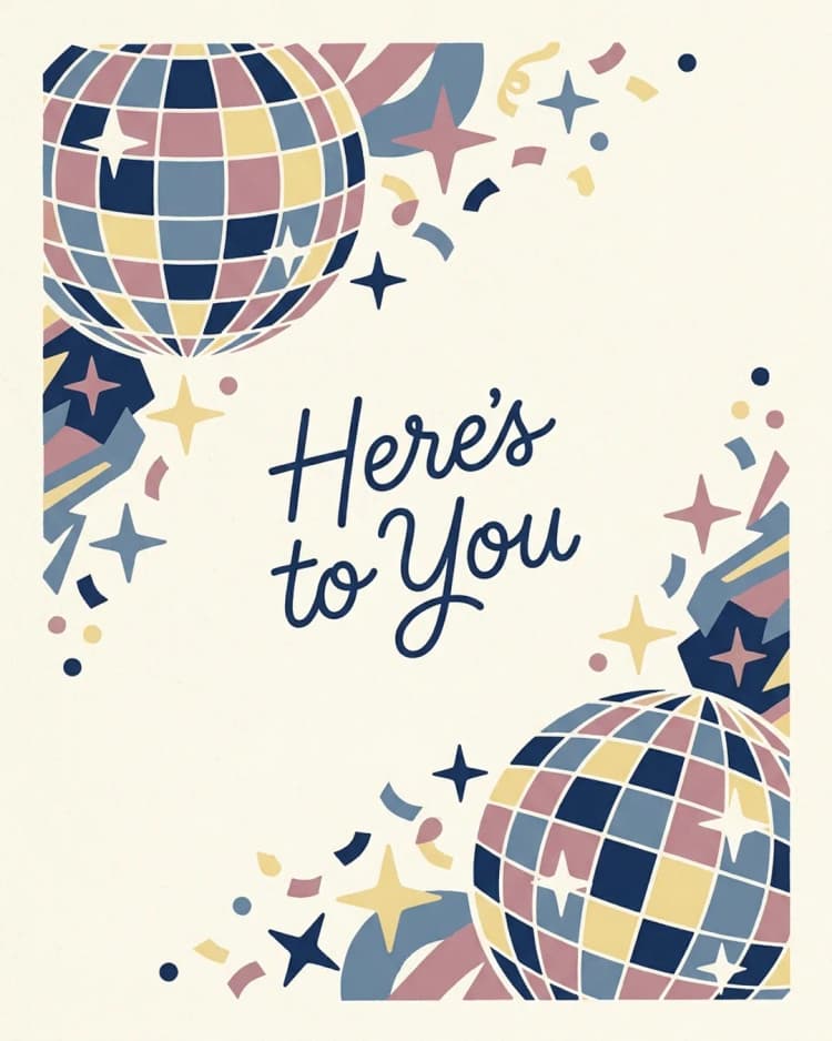 Here's to You invite cover