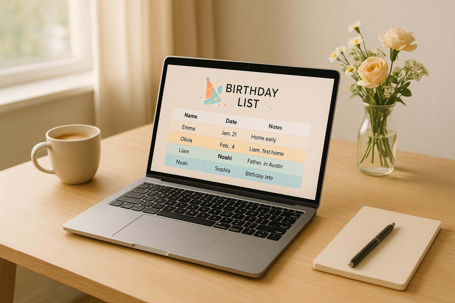 How to Make a Free Birthday List Online (2025)