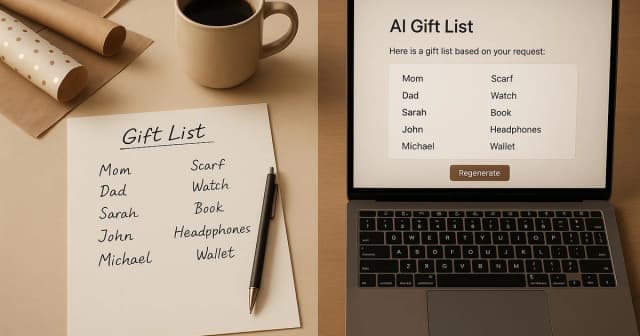 AI Gift List Generators vs. Traditional Methods