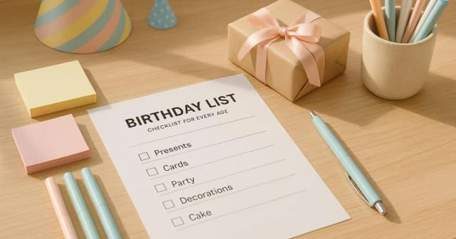 Birthday List Maker: Free Template & Checklist for Every Age