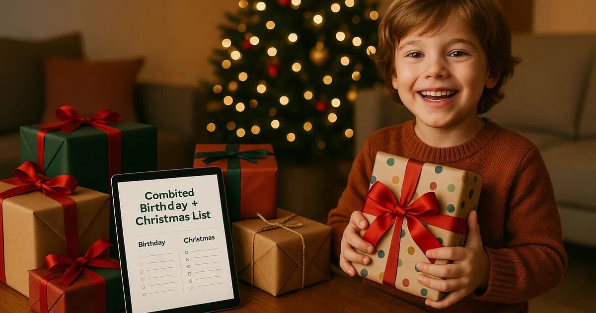 Combined Birthday + Christmas List for Kids: One Smart Wishlist Parents Can Manage Year-Round