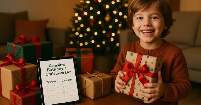 Combined Birthday + Christmas List for Kids: One Smart Wishlist Parents Can Manage Year-Round