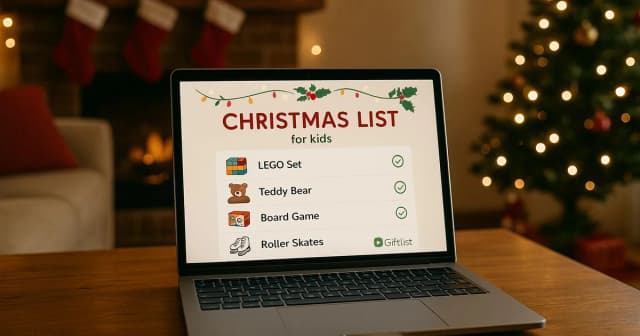 How to Make a Shareable Online Christmas List for Kids Using GiftList