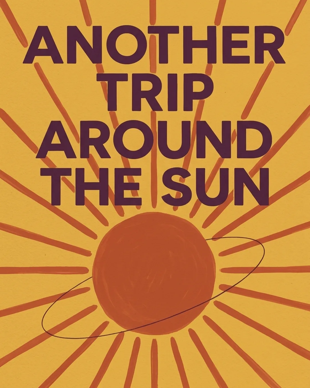 Another trip around the sun card design
