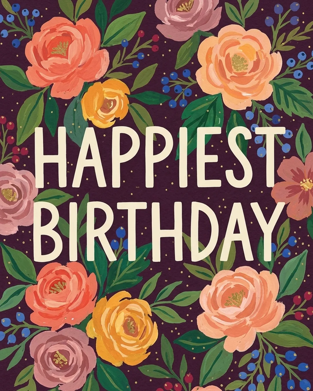 Happiest birthday card design