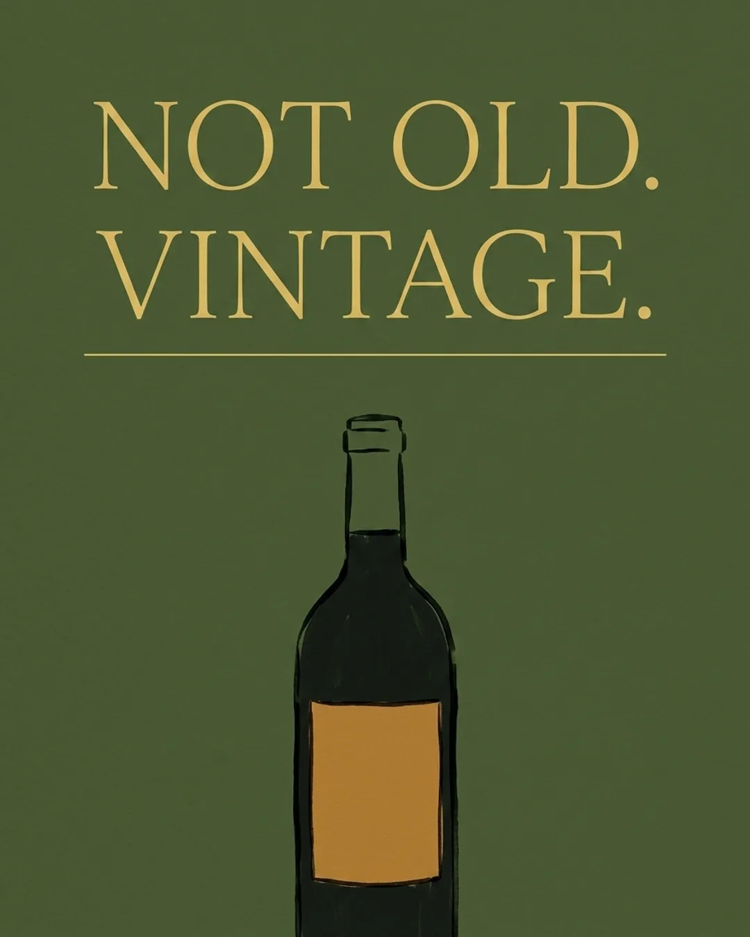 Not old. Vintage. card design