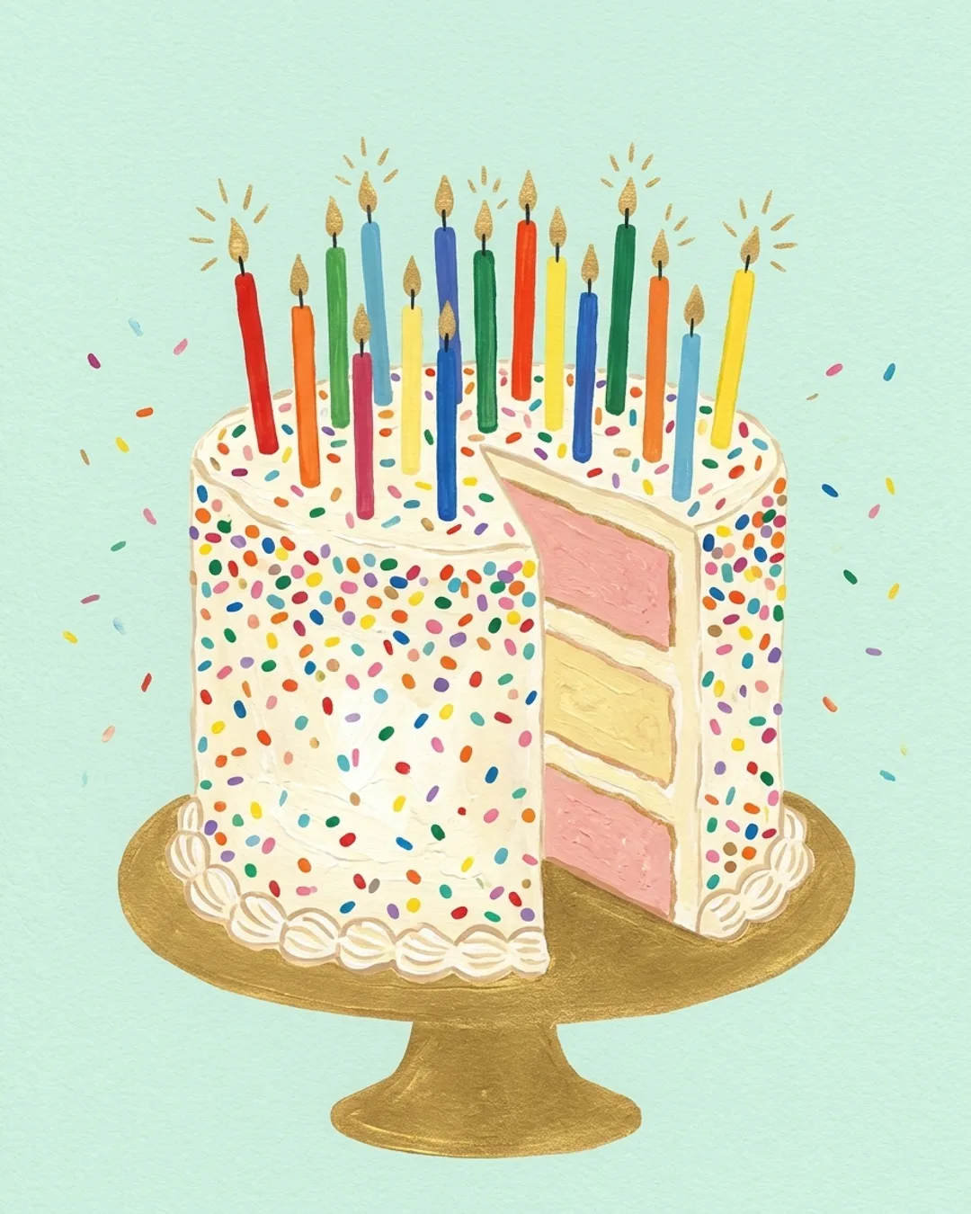 Sprinkle Cake card design