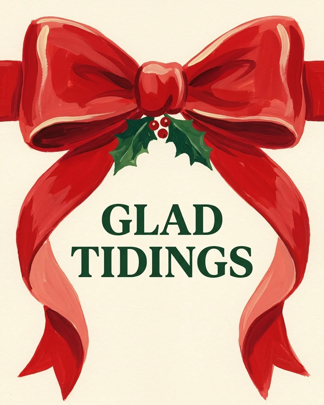Glad tidings