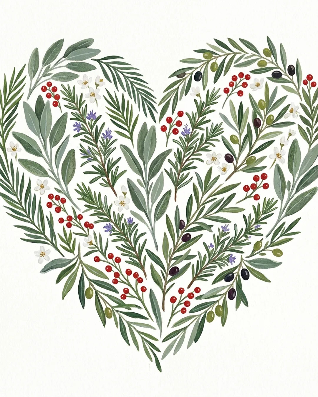 Herb Garden Heart card design