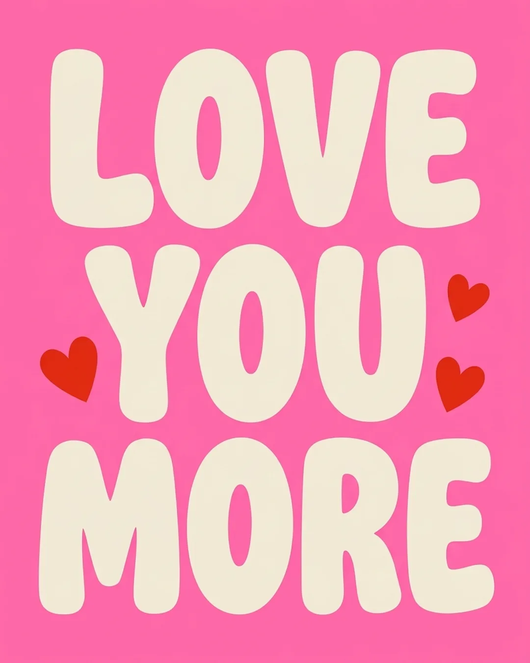 Love you more card design