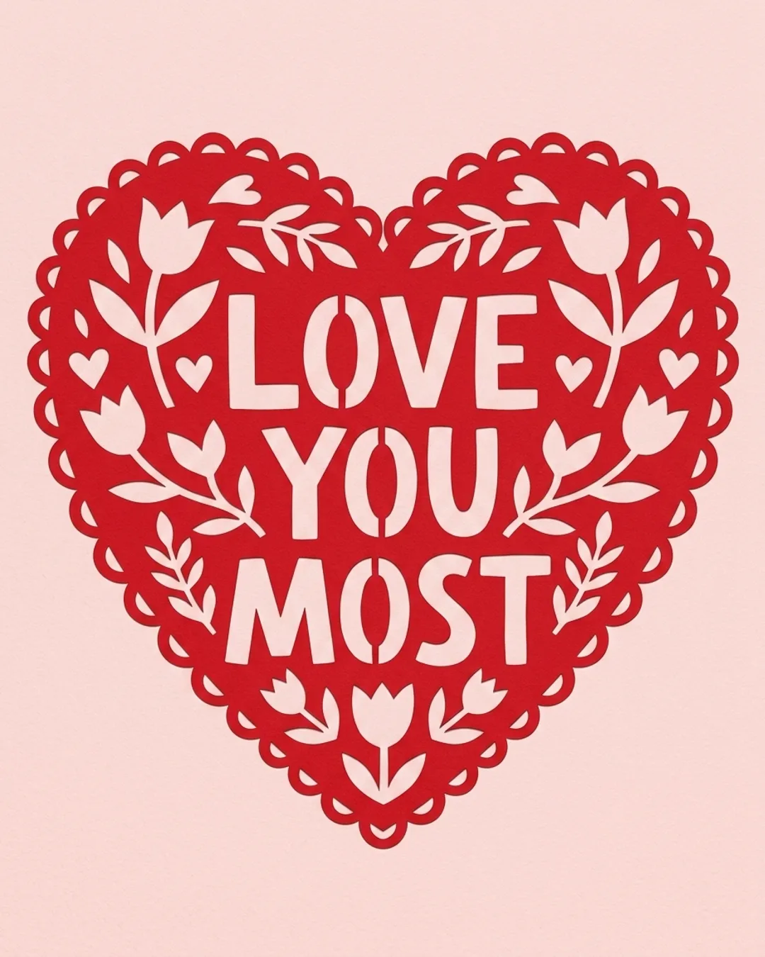 Love you most card design