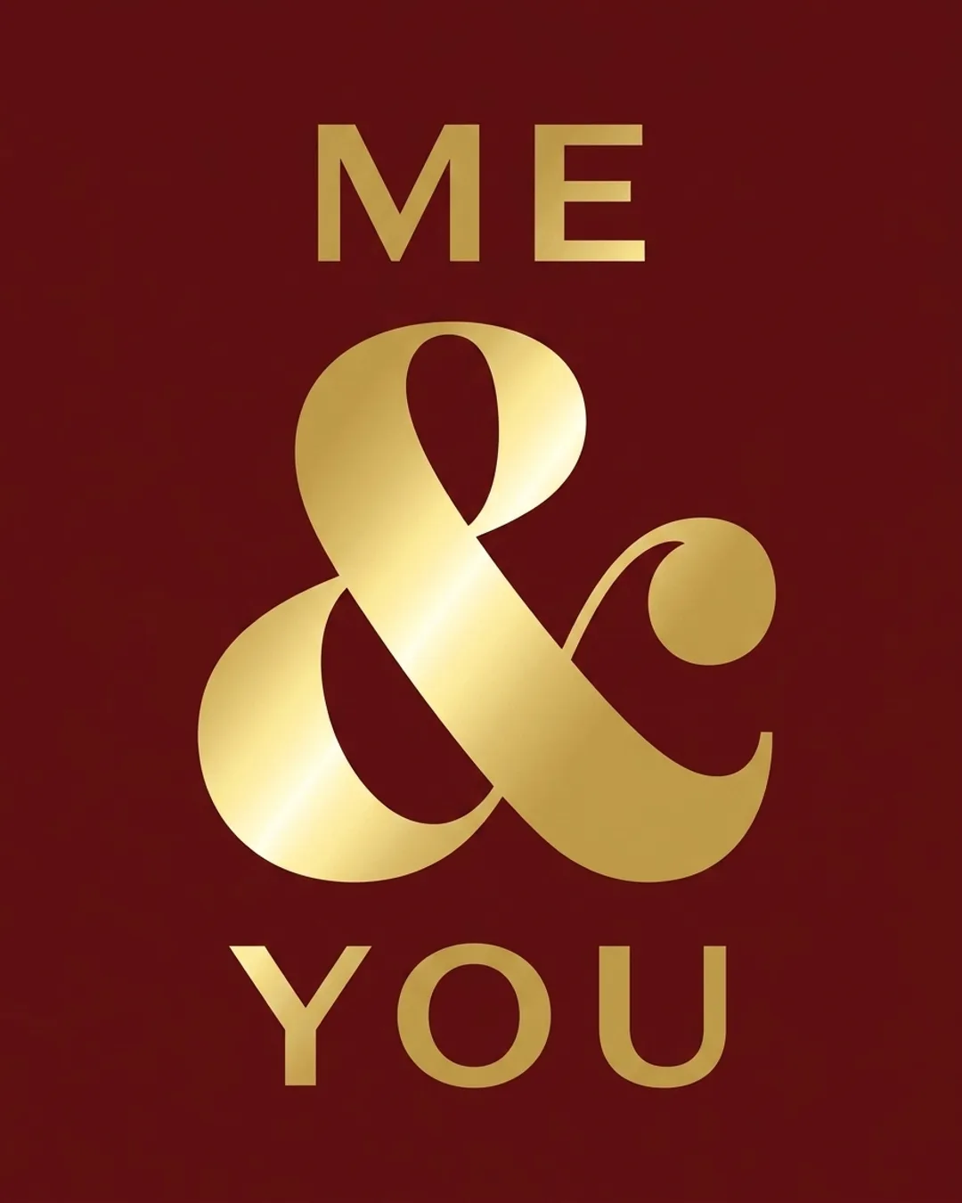 Me & you card design