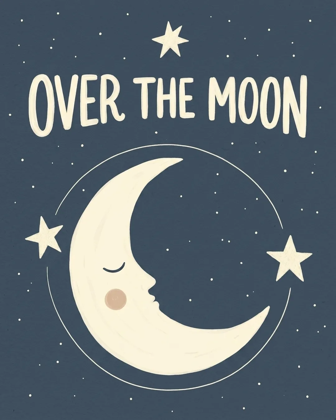 Over the moon card design