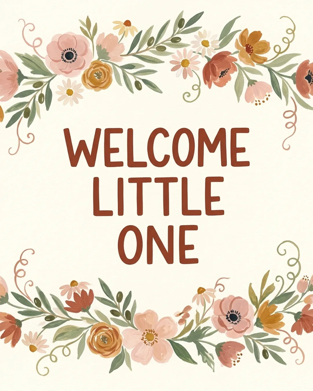 Welcome little one card design