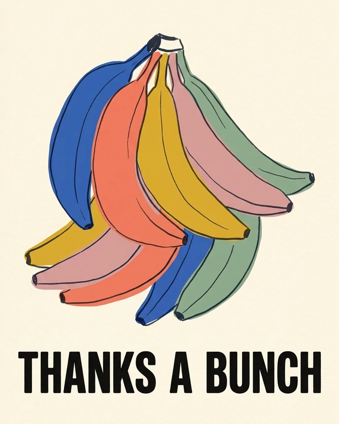Thanks a bunch card design