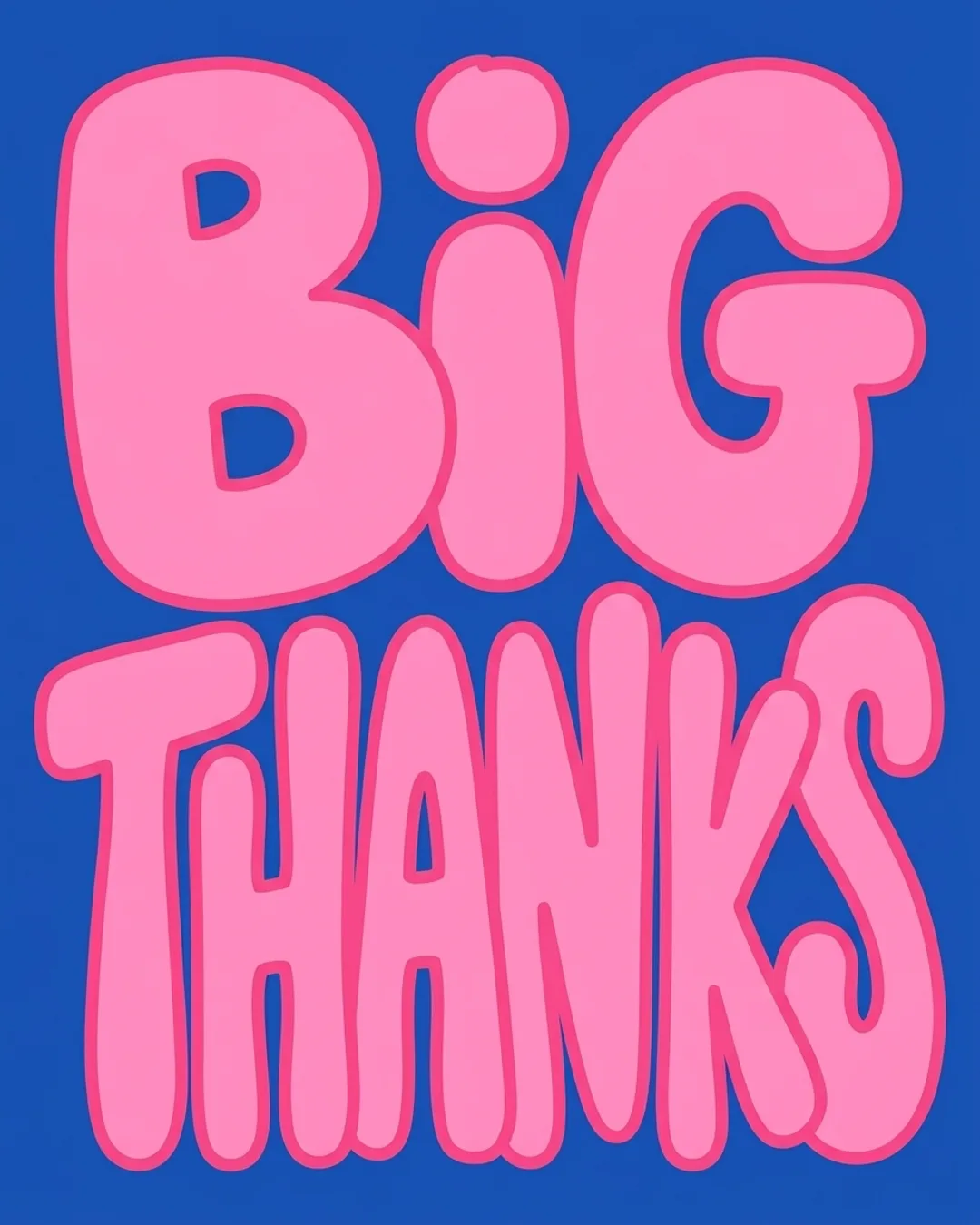Big thanks card design