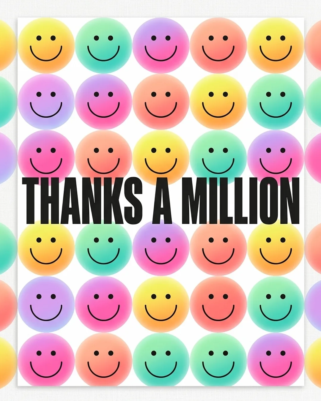 Thanks a million card design