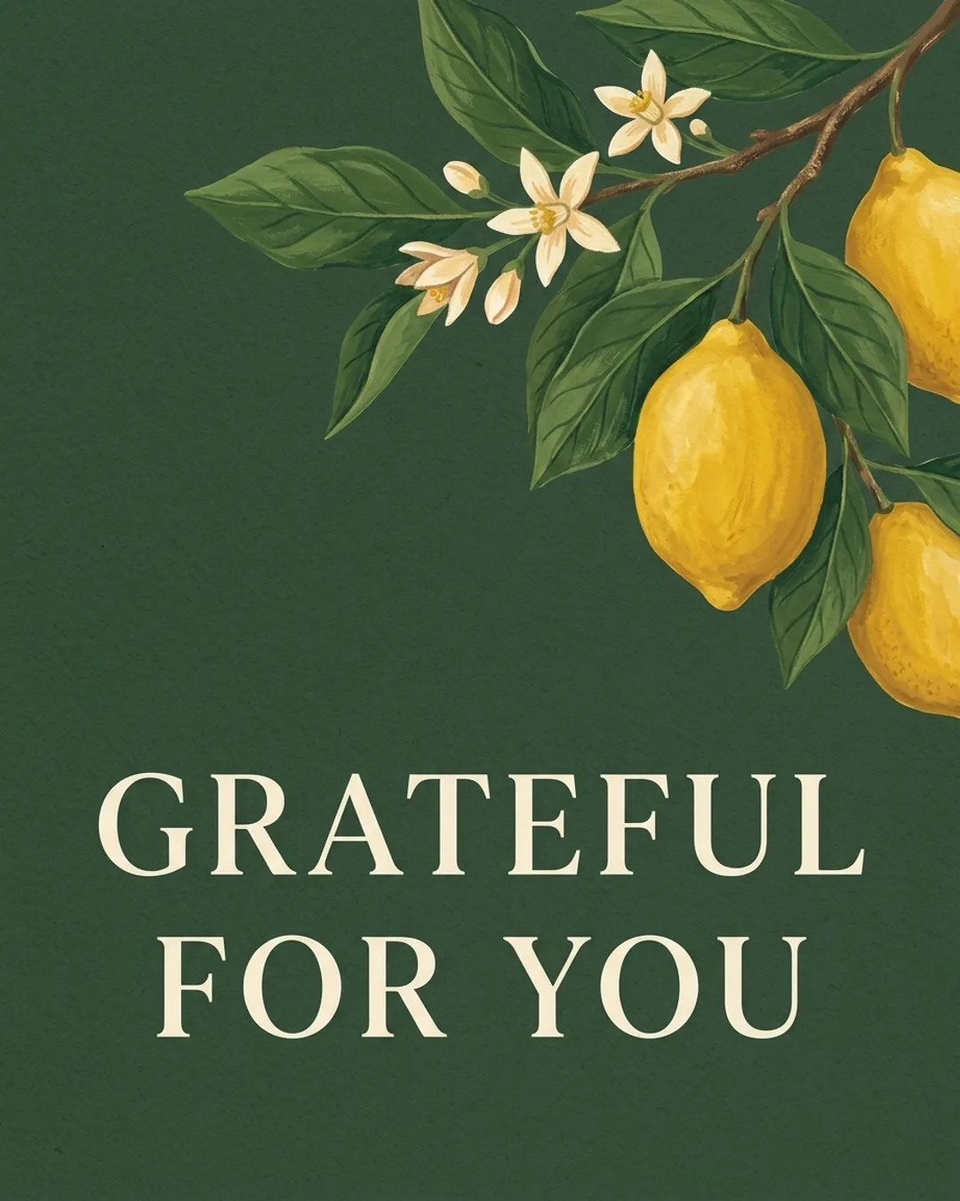 Grateful for you card design