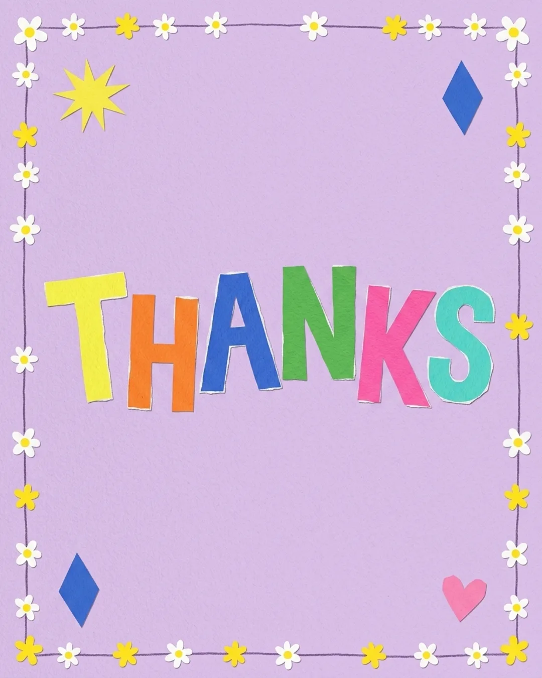 Thanks card design
