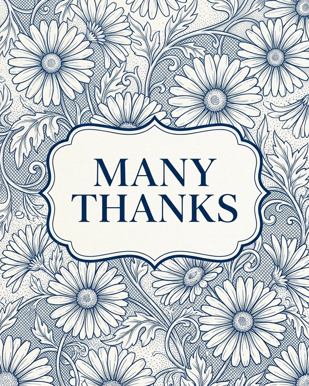 Many thanks card design