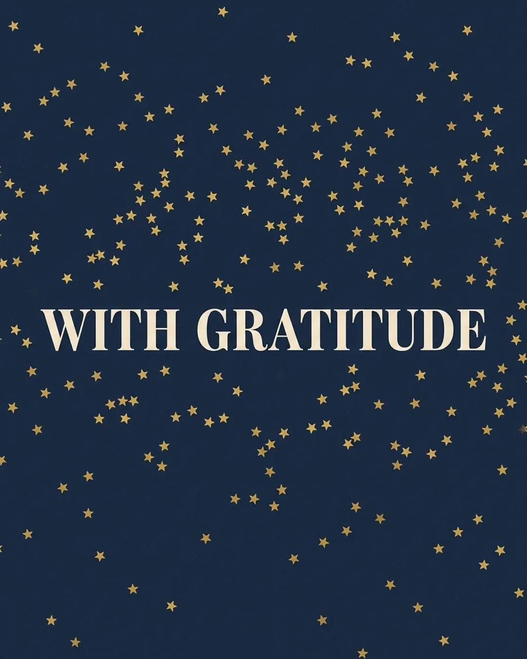 With gratitude