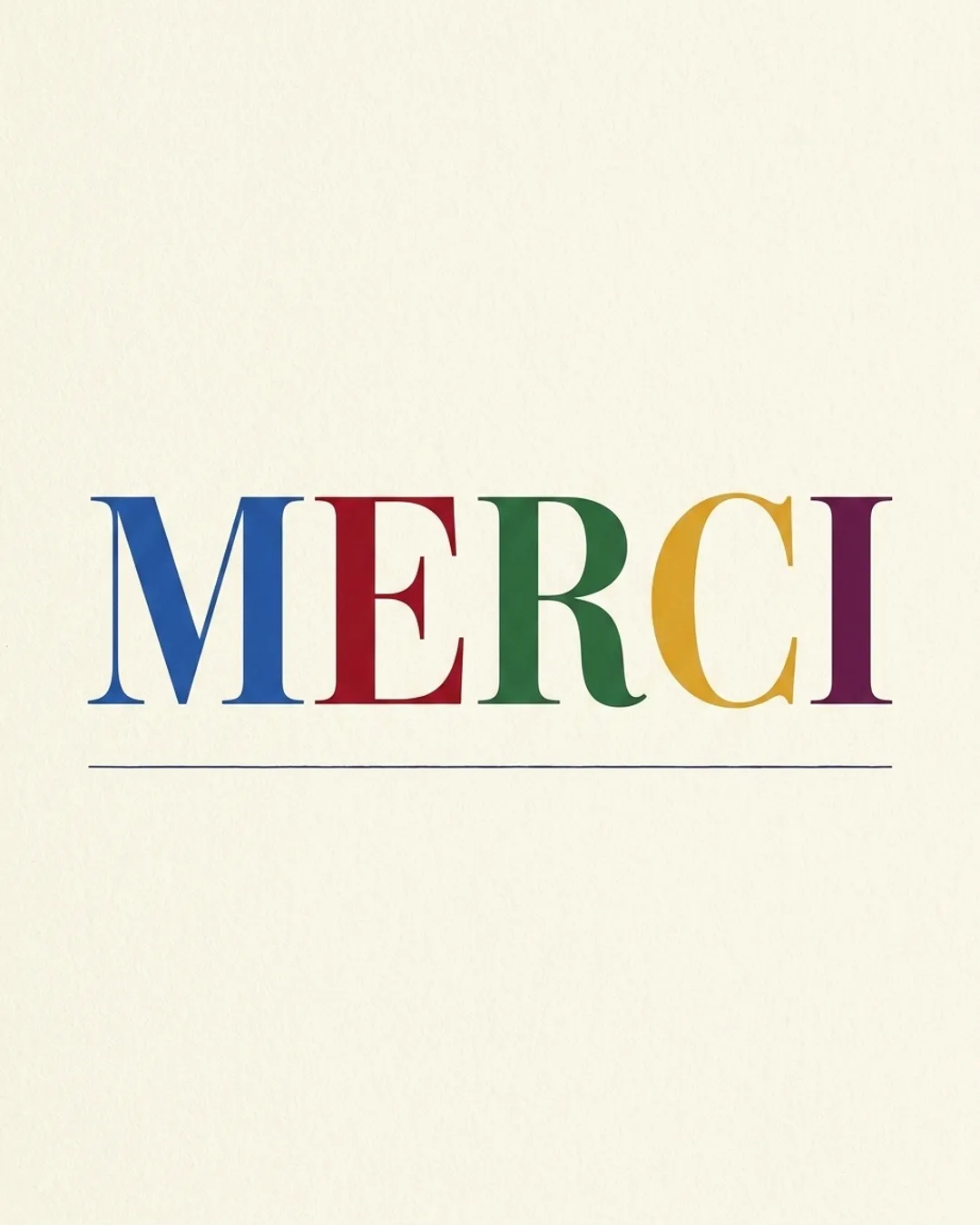 Merci card design