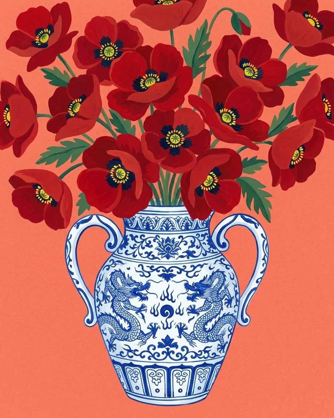 Blue Vase card design