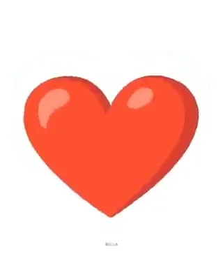 A single large red heart beating on a white ground