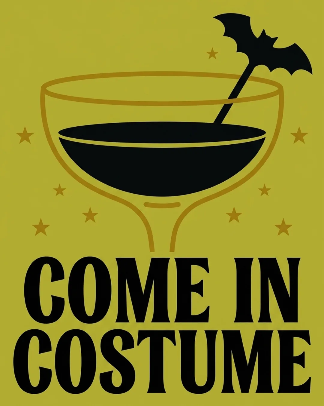 Come In Costume invitation design