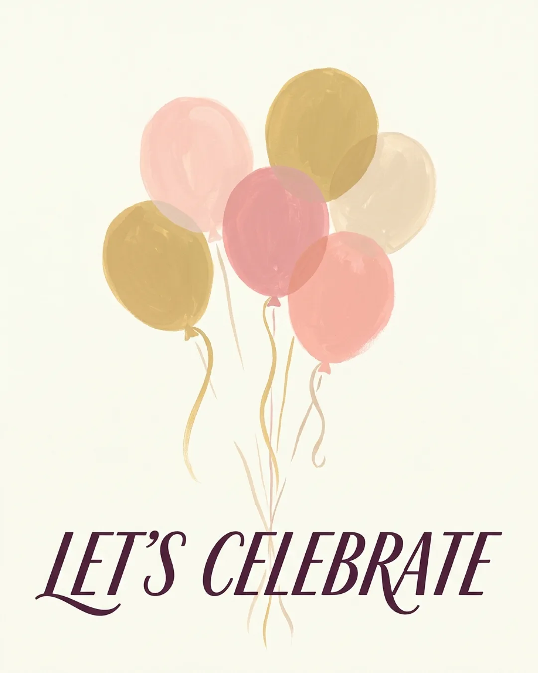 LET'S CELEBRATE invitation design